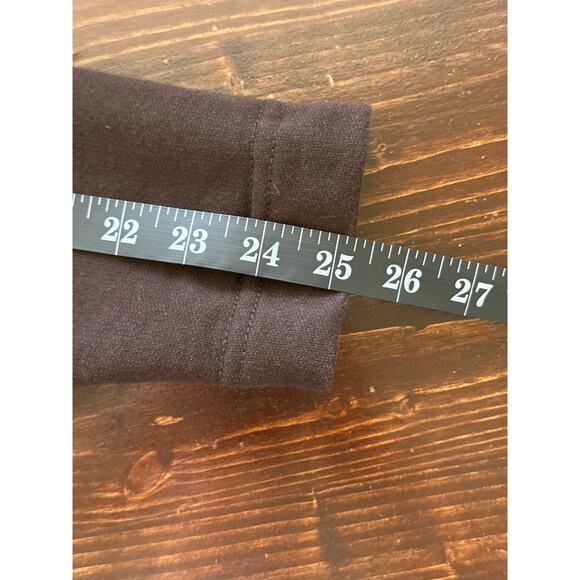 LRL Lauren Jersey Cardigan Blazer S Brown Leather Buckle Preppy Equestrian - Picture 11 of 13